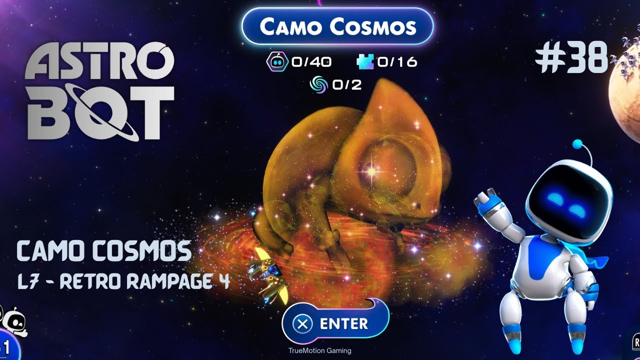 Astro Bot Retro Rampage 4 – 100% Collectibles (No Commentary) | TrueMotion Gaming