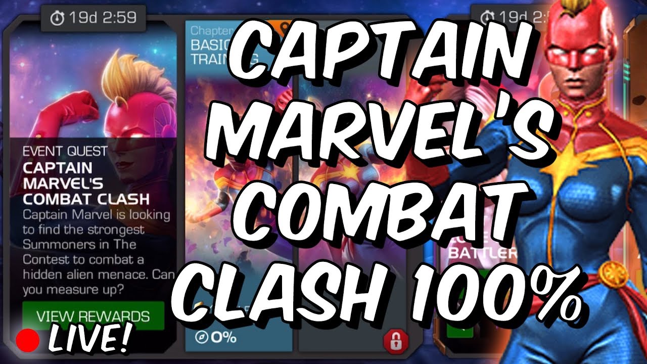 Captain Marvel's Combat Clash 100% - Epic Challenge 2019 - Marvel Contest Of Champions