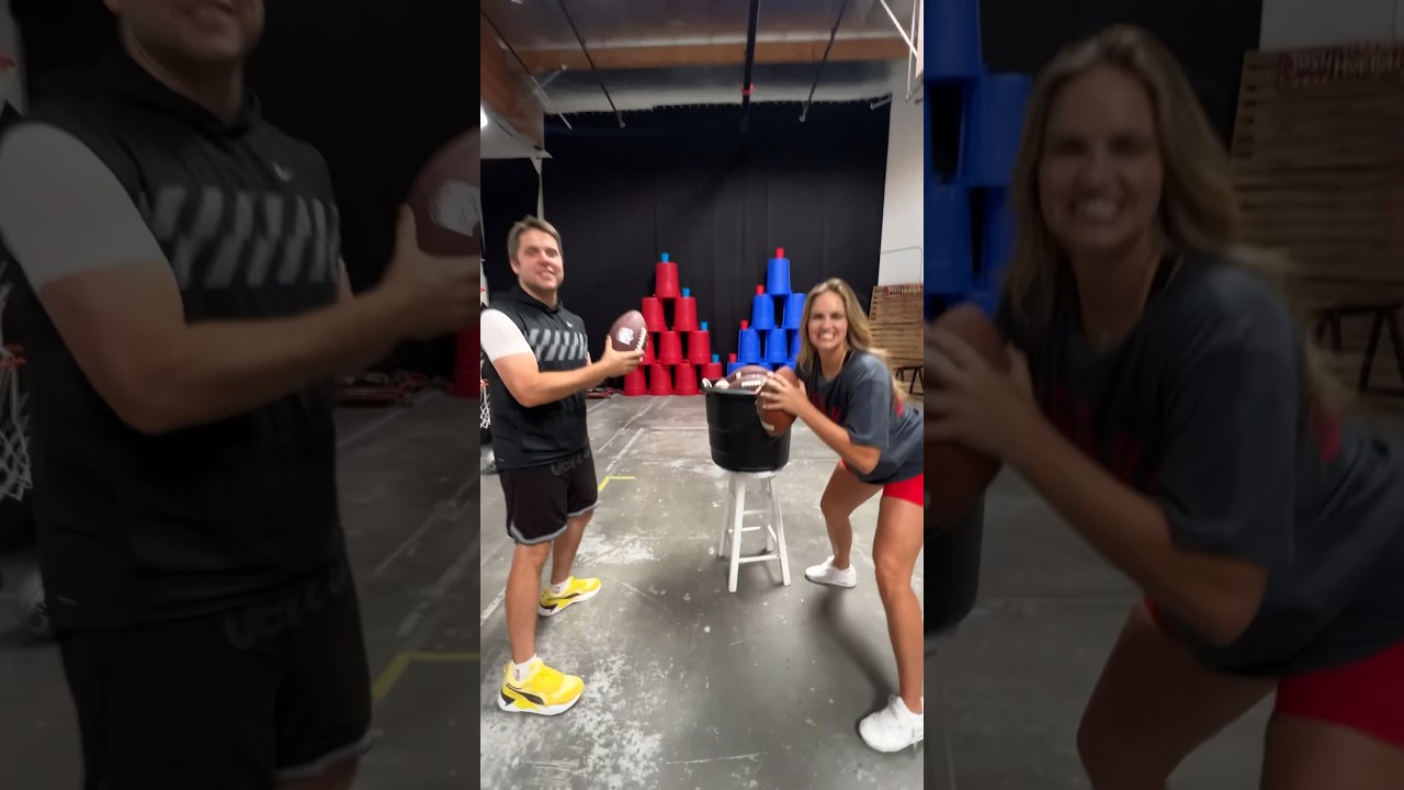 FOOTBALL TRICK SHOT CHALLENGE vs Josh Horton!