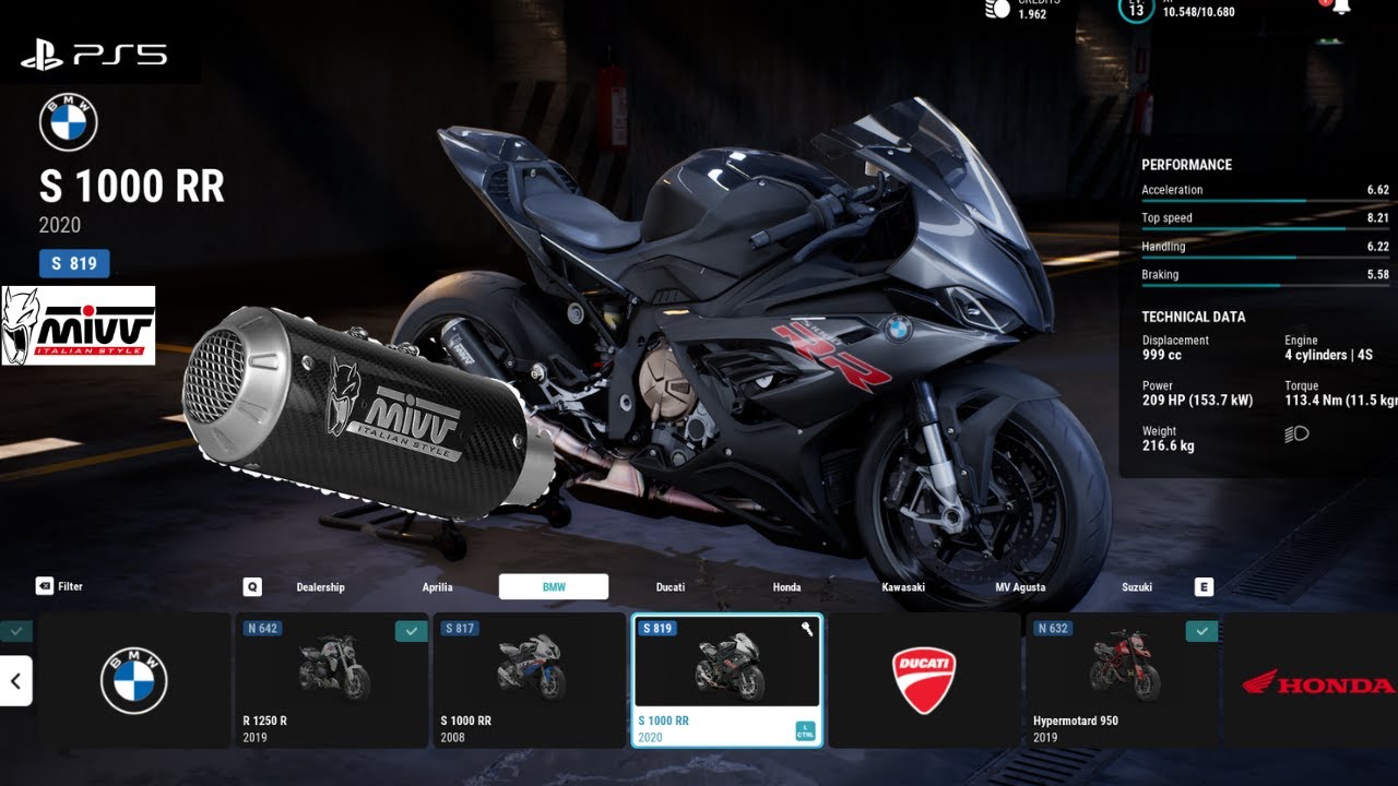 RIDE 5 | Customize Full Carbon BMW S1000RR SC Project Gameplay [4K PS5 Pro]