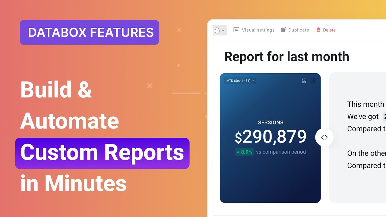 Build and Automate Custom Reports in Minutes | Databox Features