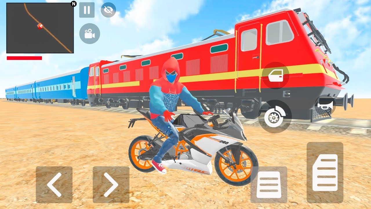 Huge Open City Spider Ropehero Driving Train Sports Motorbike Car Simulator - Android Gameplay.