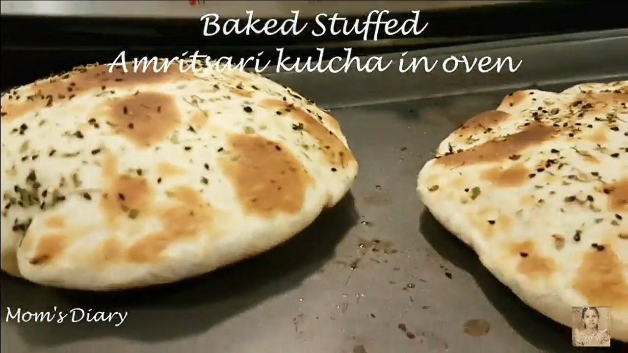 Amritsari Kulcha Oven Baked Stuffed Aloo / Gobi Kulcha - Crispy Layered Vegetarian Indian Recipe