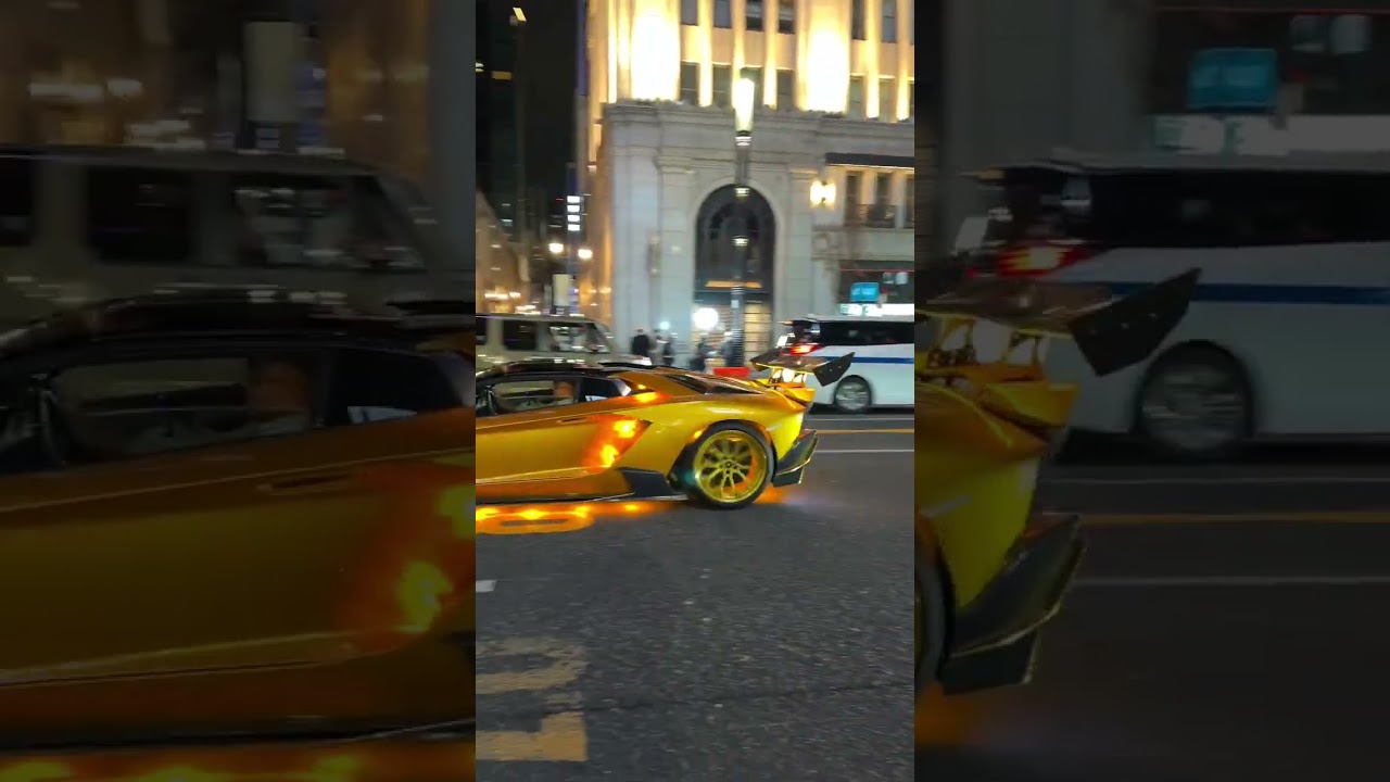 Lamborghini in Japan at Night &ndash; Supercar Lights Up Tokyo Streets! 🇯🇵🏎️✨