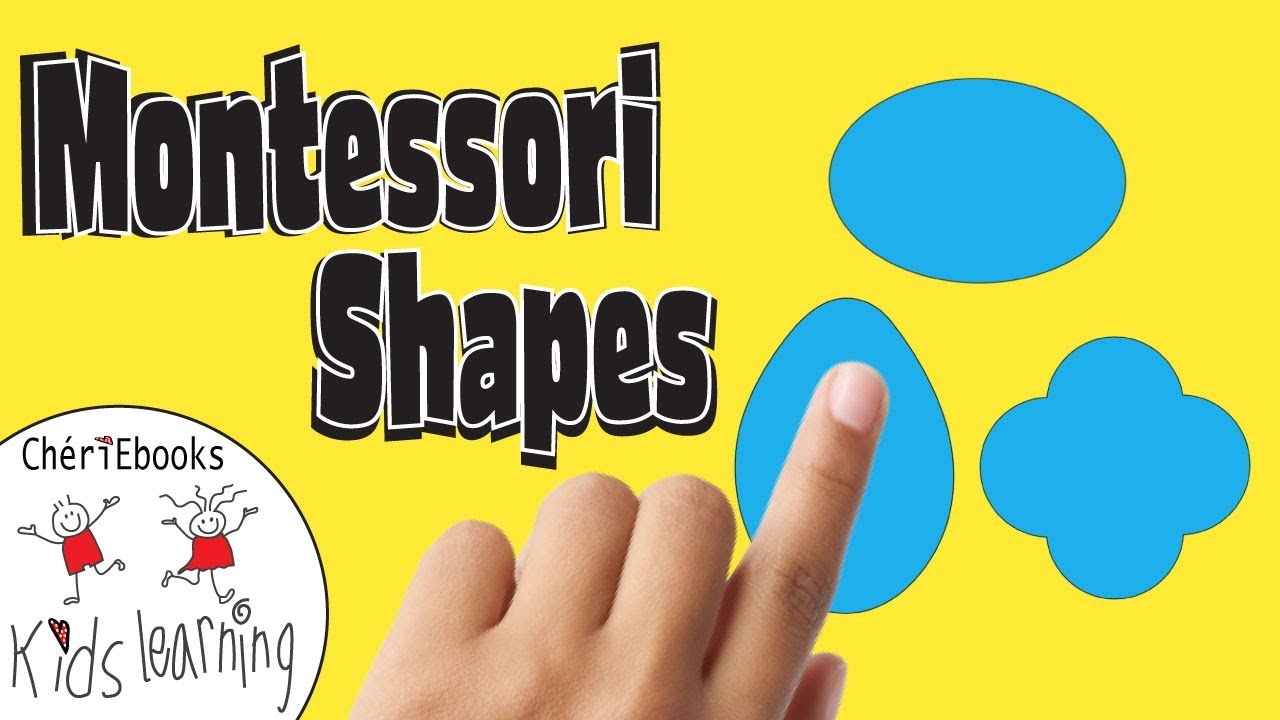 Learn Shapes Montessori 3 Step Lesson | Shapes Preschooler, Kids - Ellipse, Oval, Quatrefoil