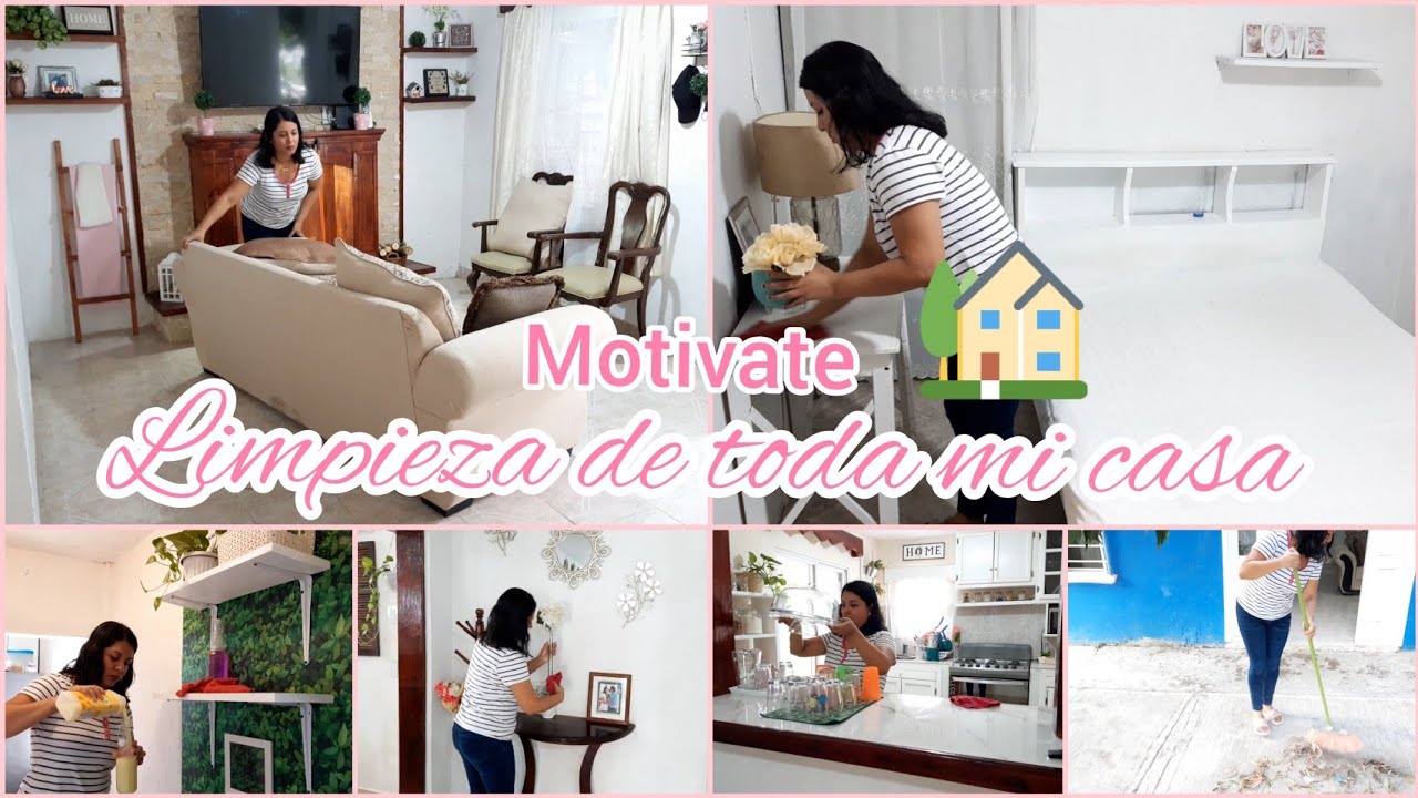 Limpieza de toda mi casa🏡||Casa pequeña de una recámara||Motivate conmigo a limpiar🧹🧽🧼