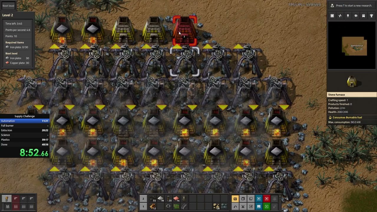Factorio Supply Challenge former World Record 48:38