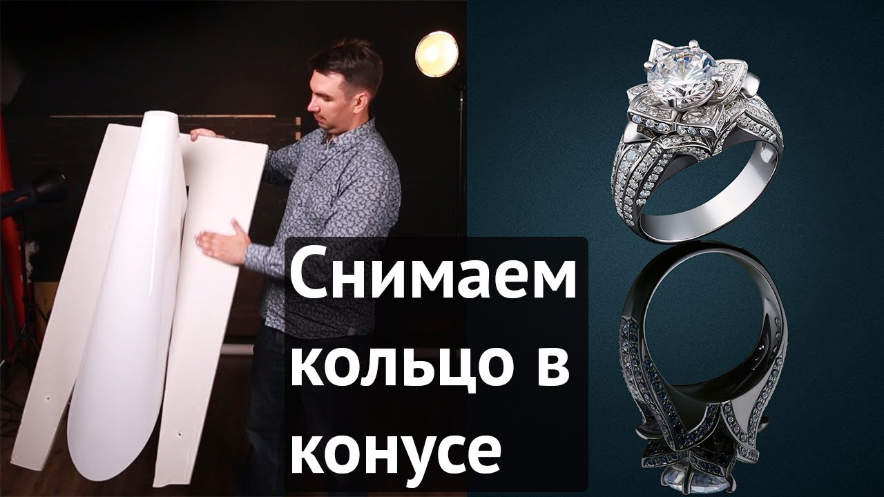 Съемка ювелирки в акриловом конусе\как фотографировать кольцо