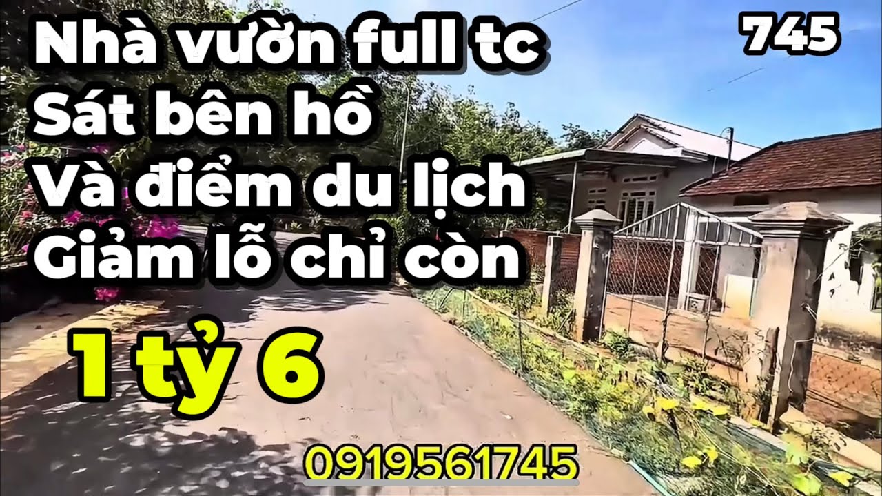 (Đã bán) Giảm thêm 550tr để bán nhà vườn full tc sát bên Hồ và điểm Du lịch Tại Xà Bang TP Hcm.