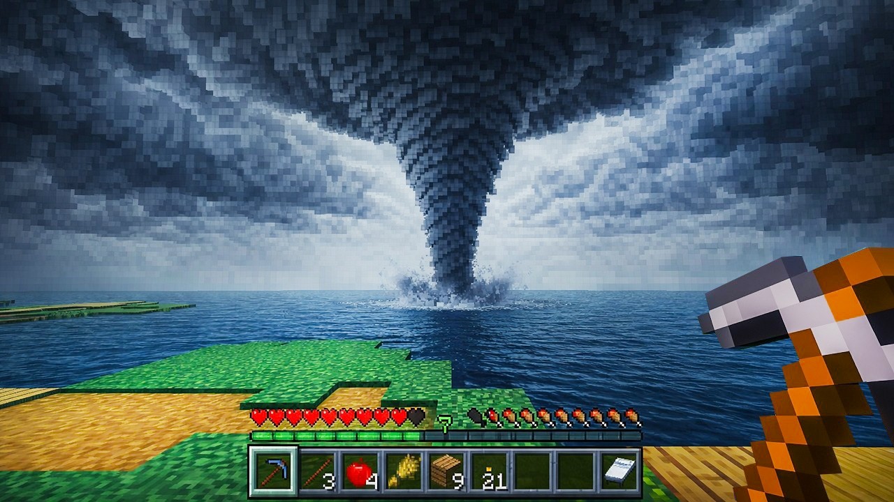 Sobreviviendo 100 d&iacute;as con CLIMA EXTREMO en Minecraft
