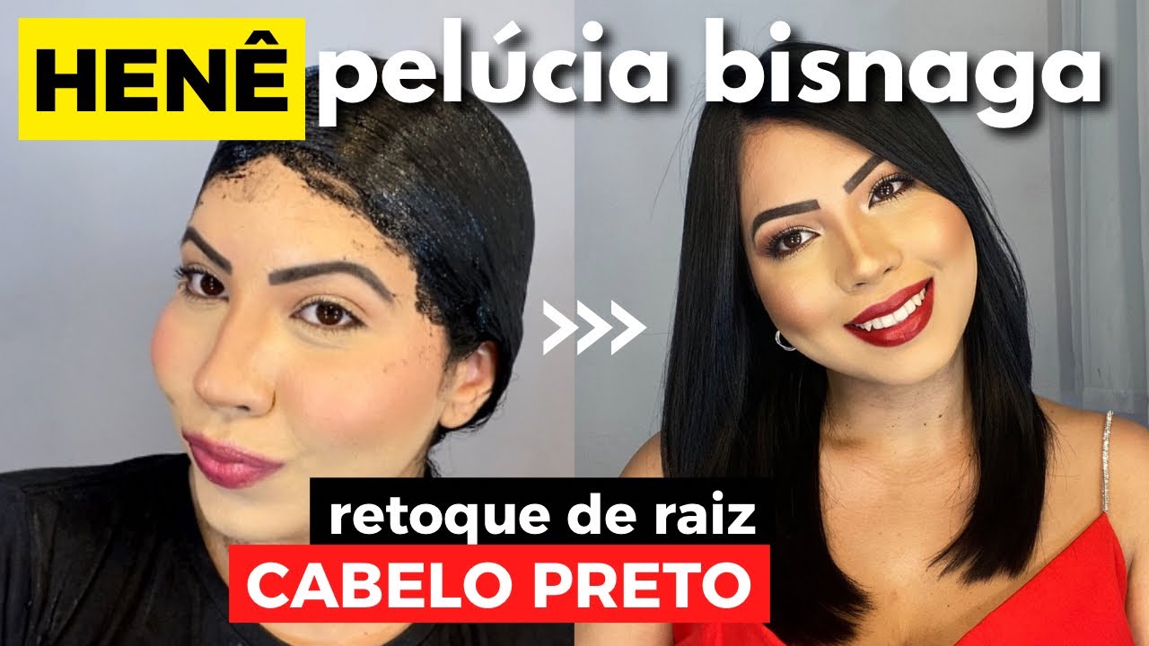HENÊ ♡ RETOQUE de RAIZ Pelúcia Forte Bisnaga (Cabelo preto) #henezada