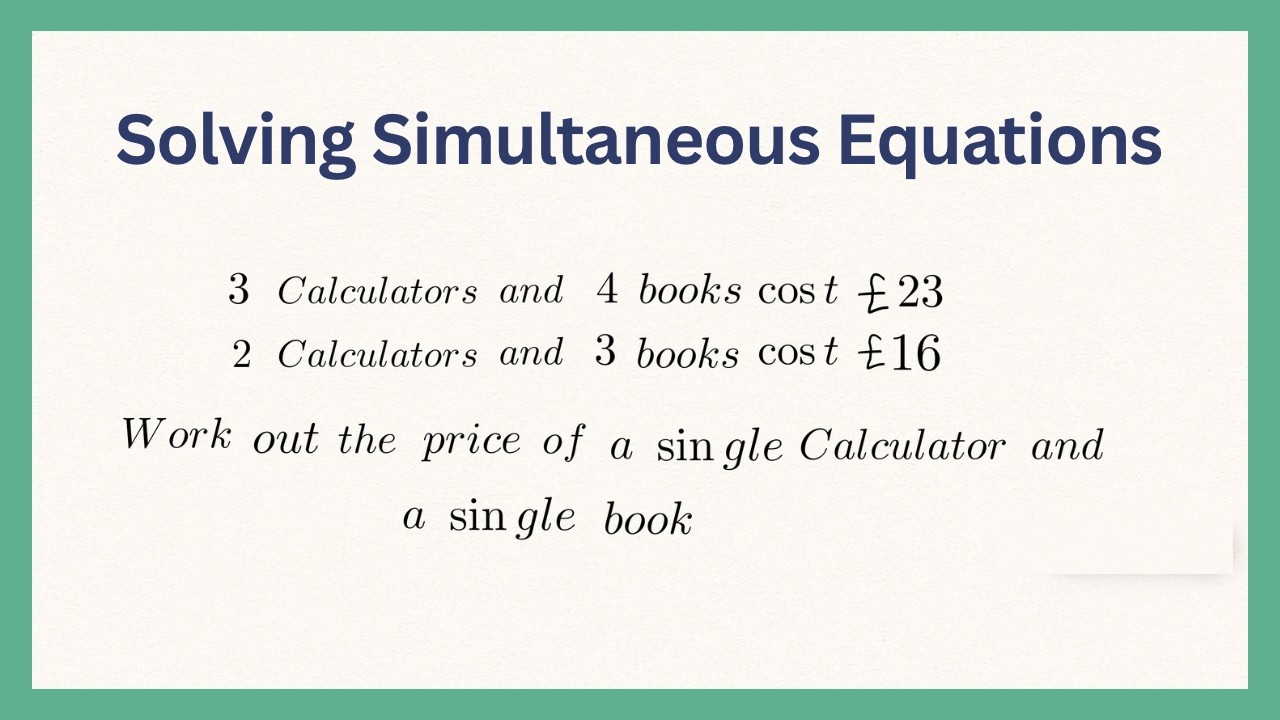 Easiest Method To Solve Word-Problems Using Simulteneous Equations.