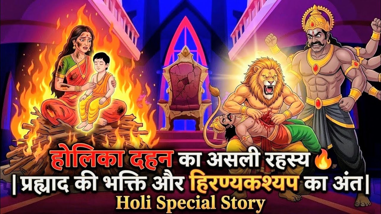 होलिका दहन का असली रहस्य 🔥 | प्रह्लाद की भक्ति और हिरण्यकश्यप का अंत | Holi Special Story