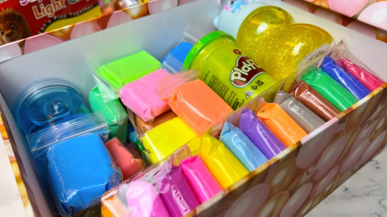 ODDLY SATISFYING WITH POLYMER CLAY UNBOXING VIDEO | Relaxing PINK VS PURPLE FOAM ADVENTURES Part-2 🌈