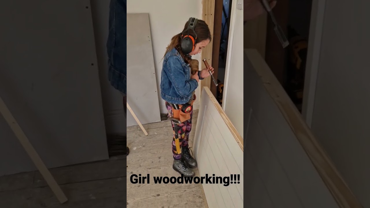 this is my 8 year old chopping hinges with a turned mallet and Japanese chisel