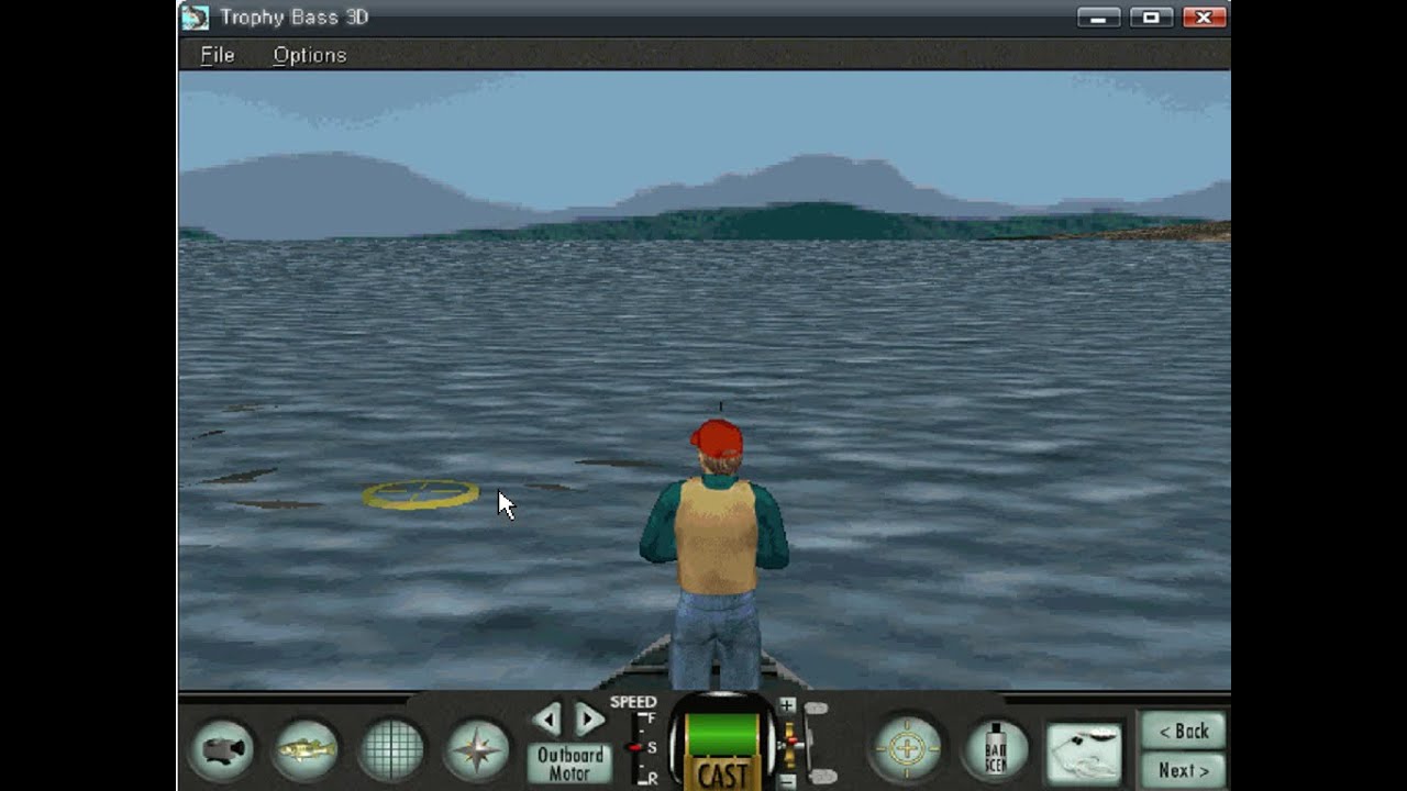 Old Windows game - Sierra Trophy Bass 3D (1999)