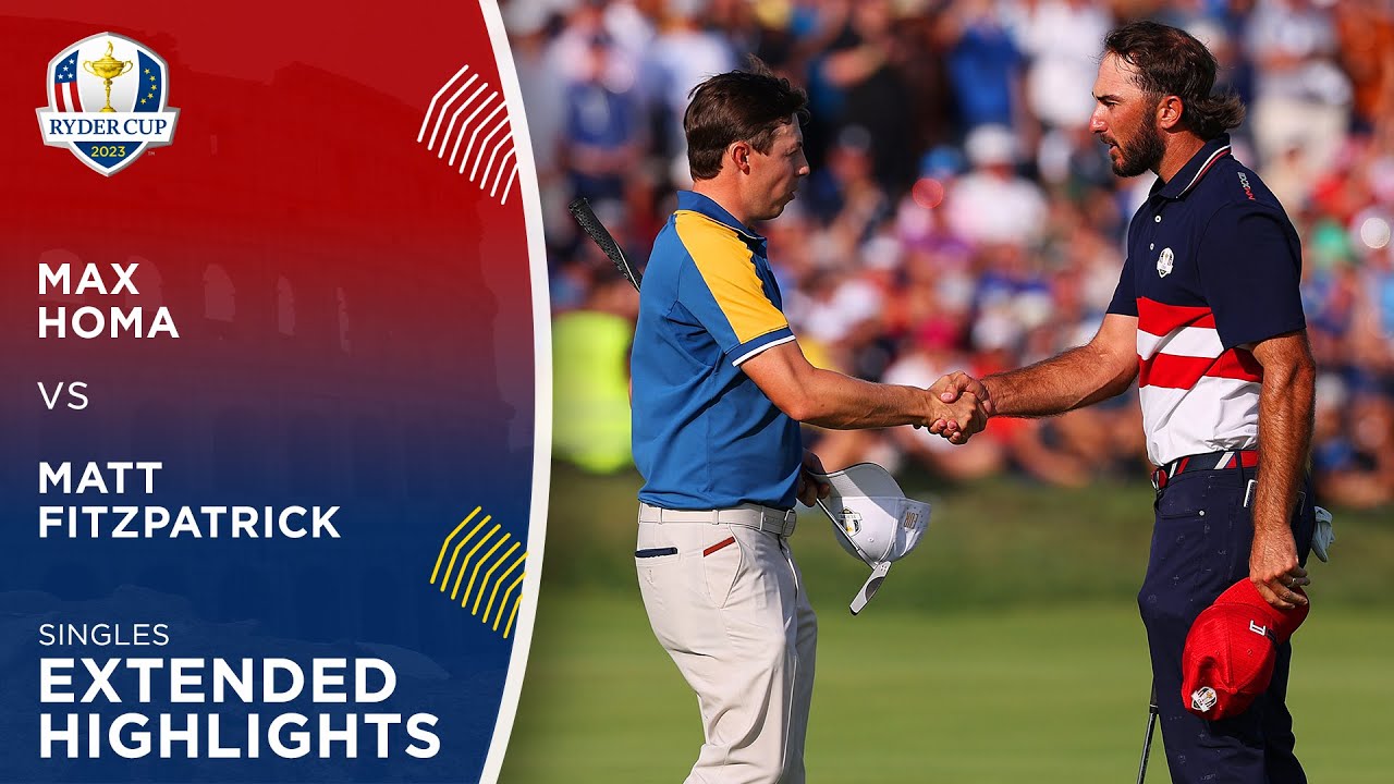 Max Homa vs Matt Fitzpatrick Extended Highlights | 2023 Ryder Cup