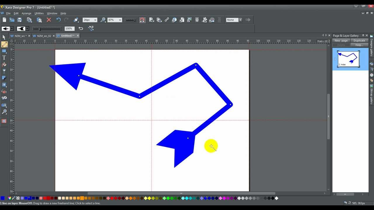 Xara Straight Line Tool