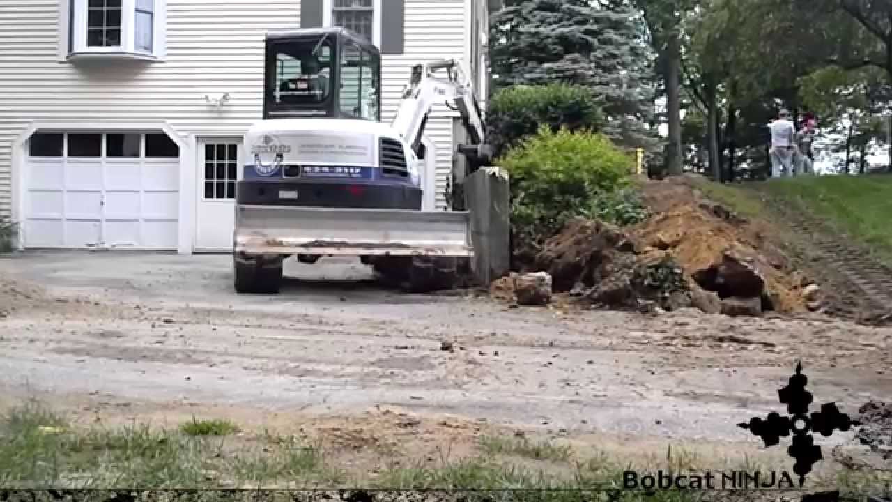 Mini Excavator Wall Demolition