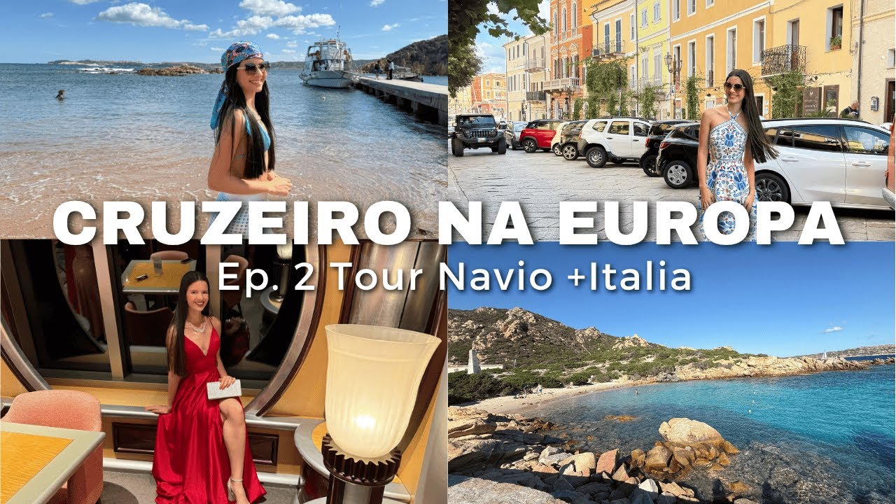 VLOG CRUZEIRO pela EUROPA | TOUR pelo NAVIO + Olbia ITÁLIA