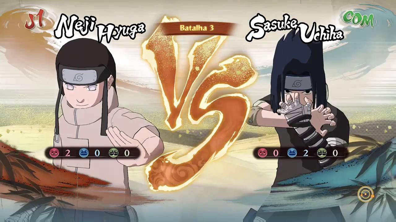 Naruto Storm 4 Dublado PT-BR Neji vs Sasuke (Clássico)