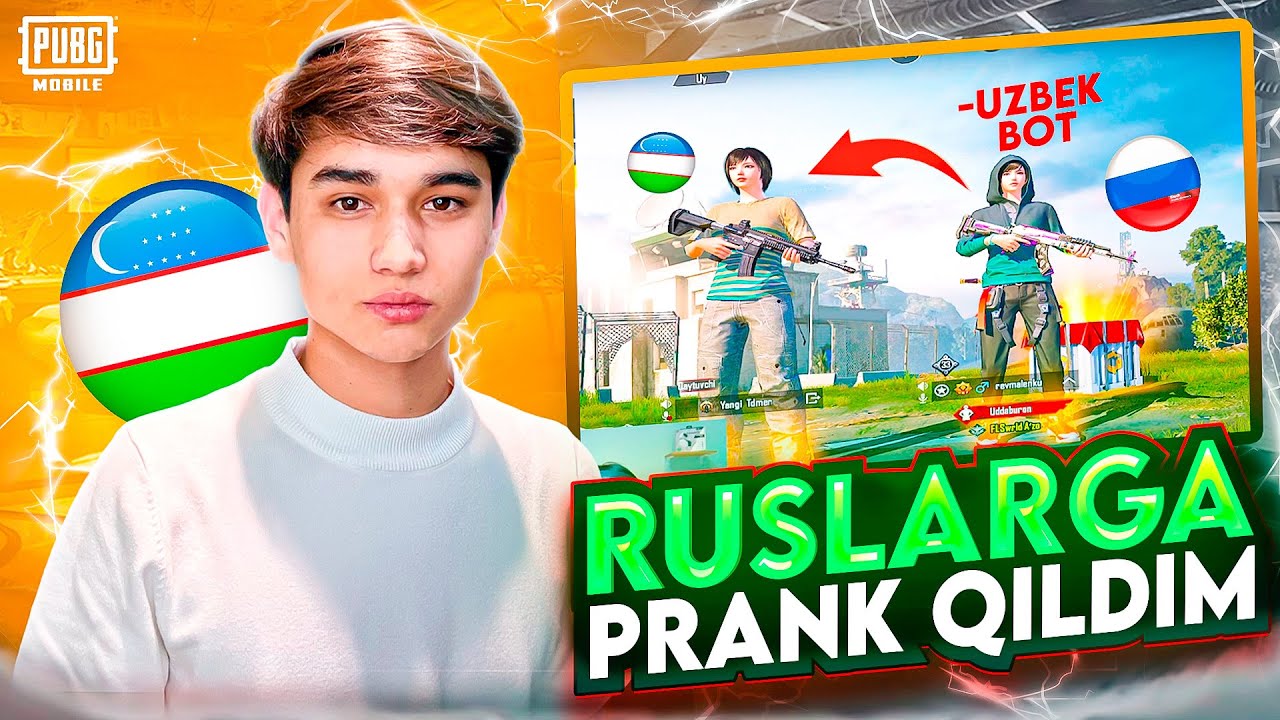 😱1vs1 LOBBI O'YNADIM💀🇷🇺RUS BOLA XAYRON😝- PUBG MOBILE !!!