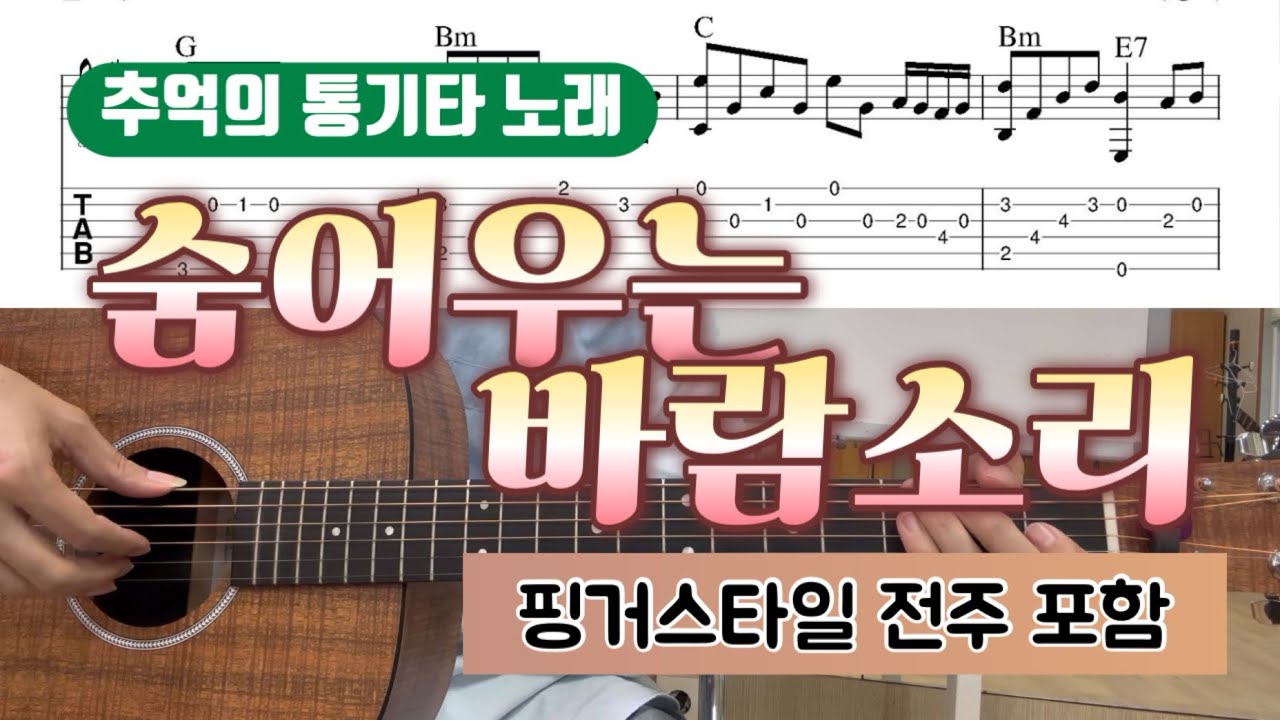 통기타 핑거스타일 전주가 매력적인 숨어우는 바람소리 (이정옥) 감상하고 가세요~