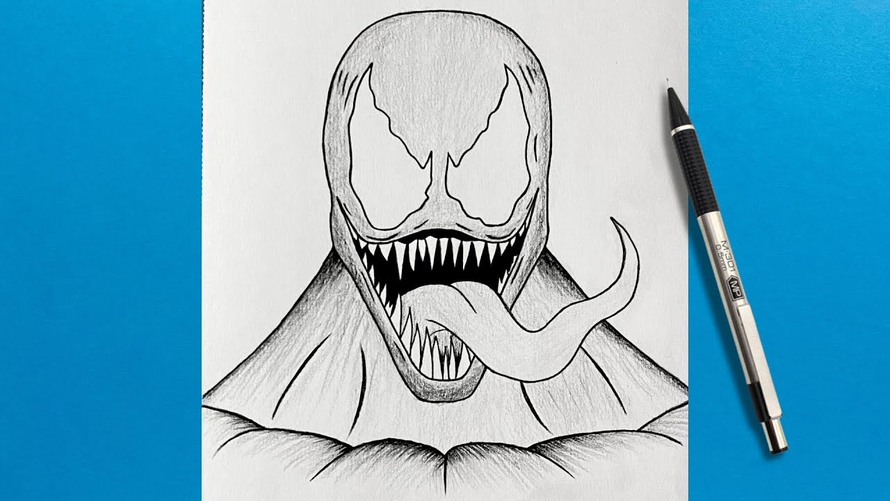 How To Draw Venom Easy Step By Step | Venom The Last Dance Drawing Tutorial For Beginners