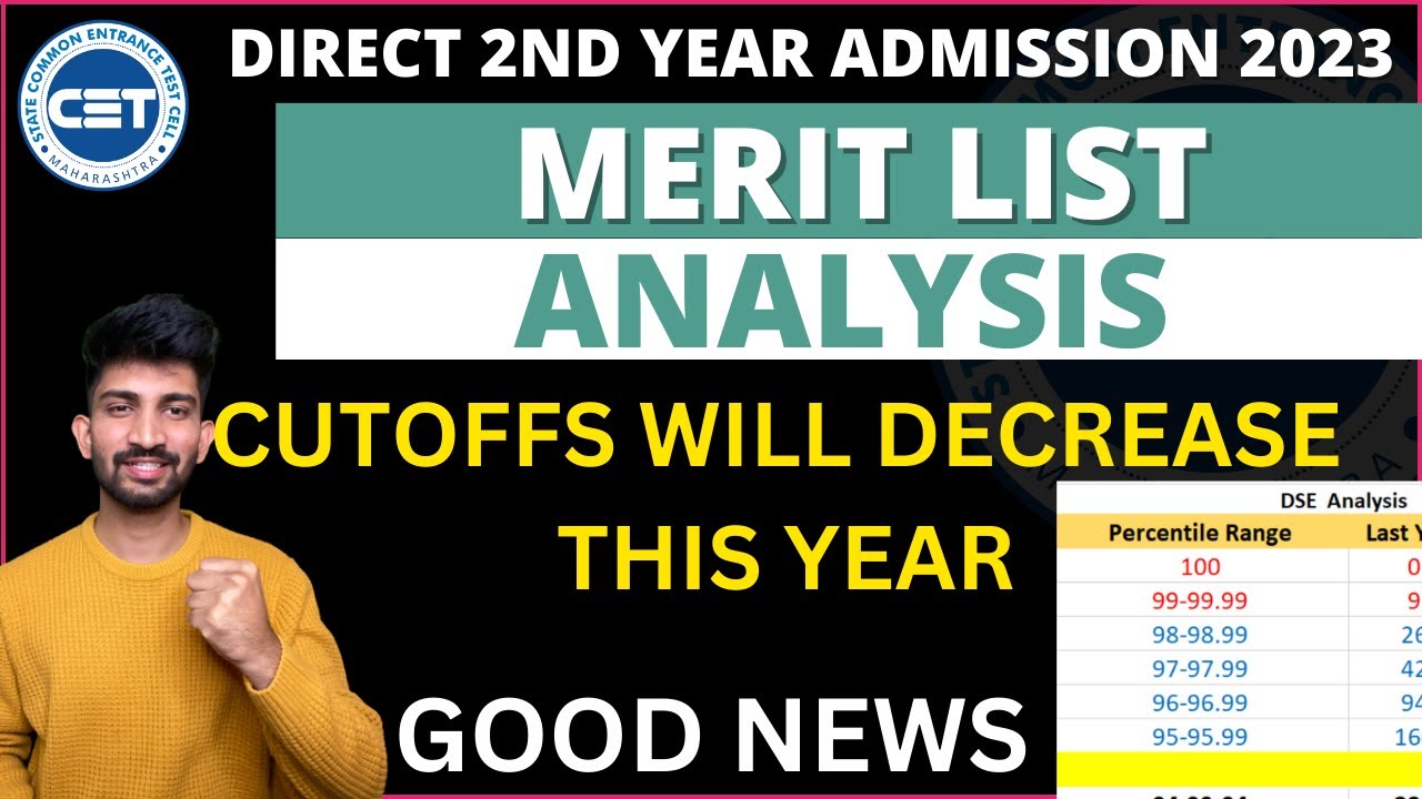 DSE Merit List Analysis 2023 | Direct Second Year Engineering Cutoffs will Decrease