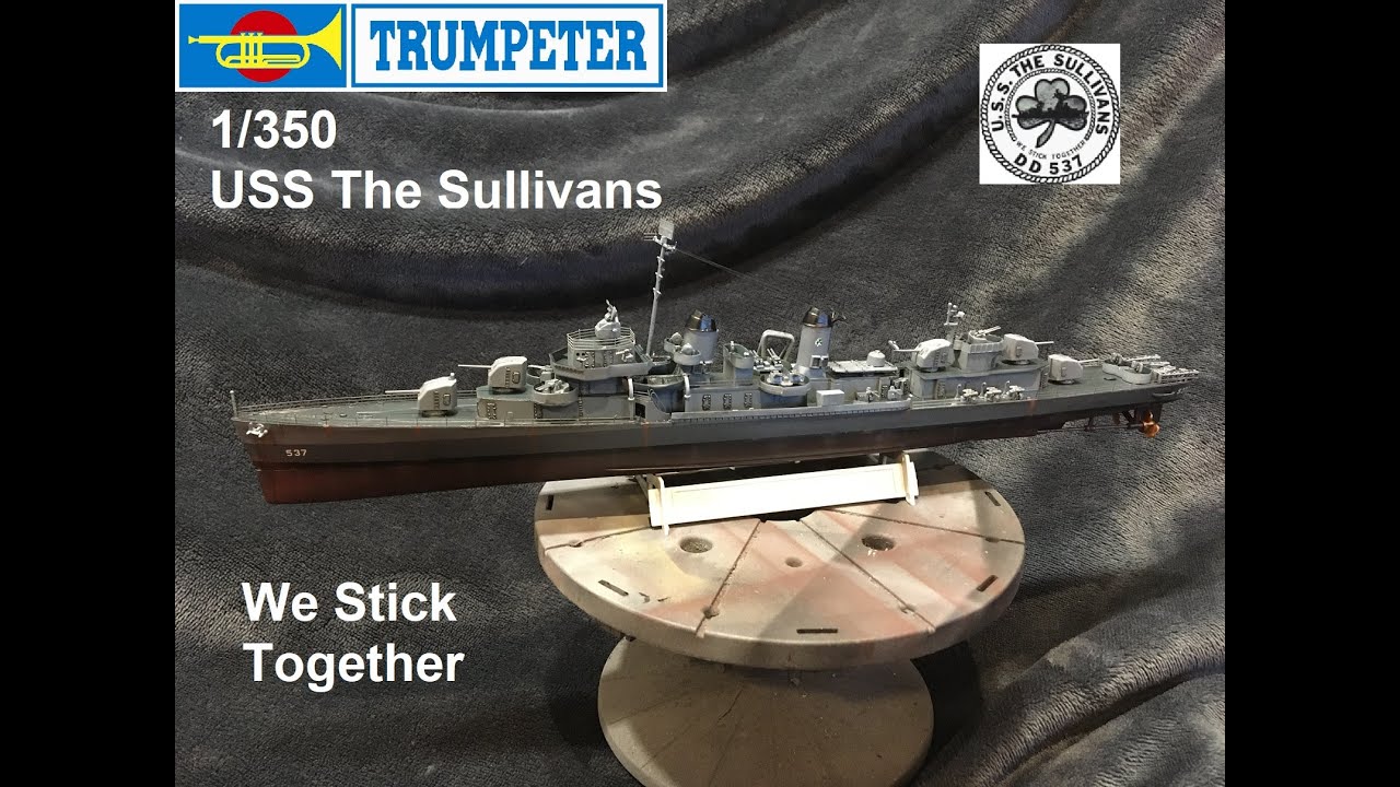 USS The Sullivans 1/350 Trumpeter: Building, Painting