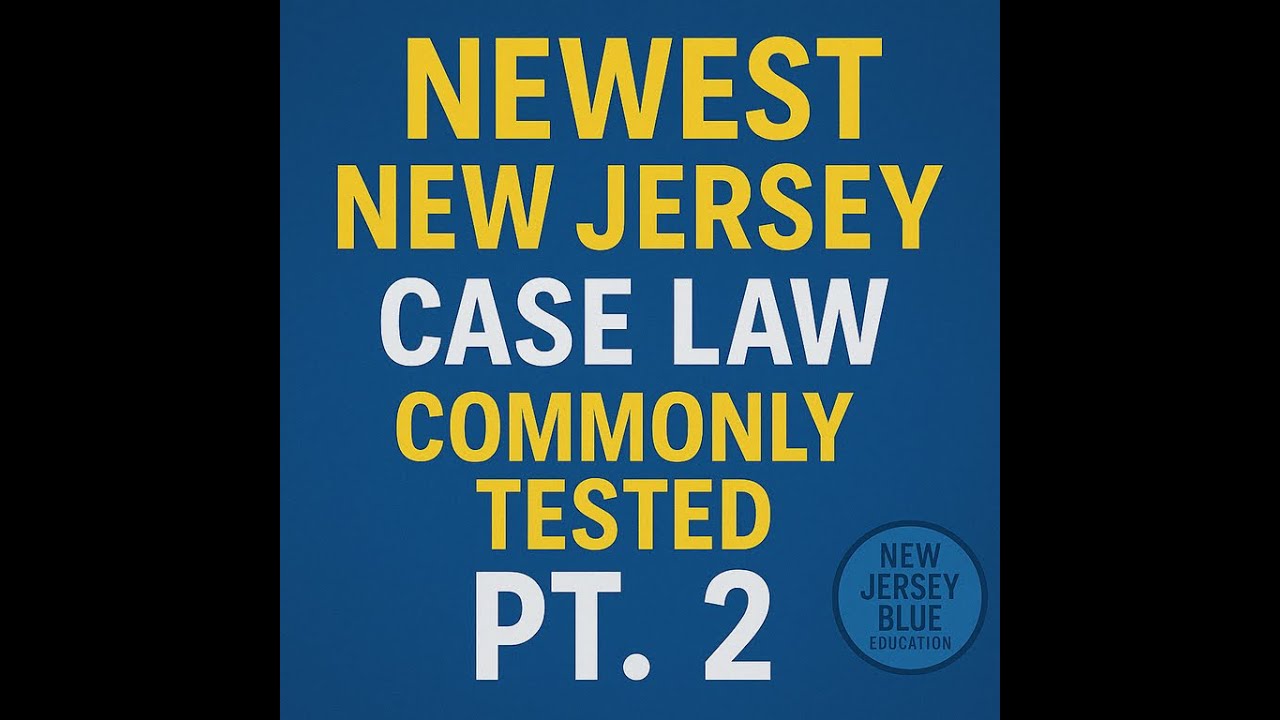Newest New Jersey Case Law Commonly Tested on the NJ Civil Service Police Promotional Exam 2025