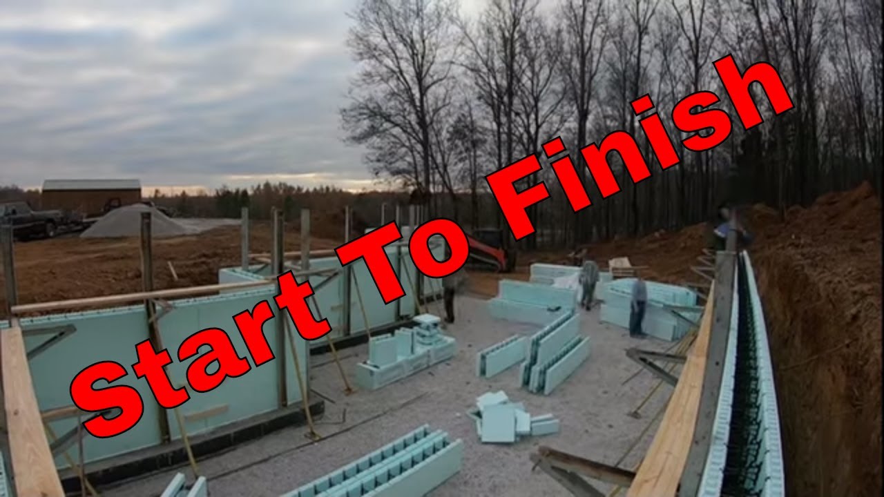 Начало и окончание укладки, заливки и уборки подвала ICF #nudura #icf