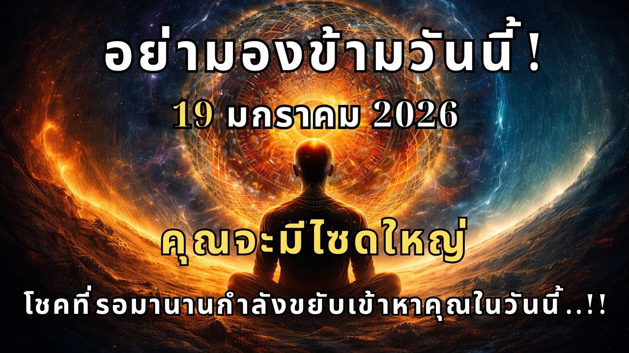 ออย่าเลื่อผ่าน19 มกราคม 2026 คุณจะมีโชคใหญ่, โชคที่รอมานานกำลังขยับเข้าหาคุณในวันนี้