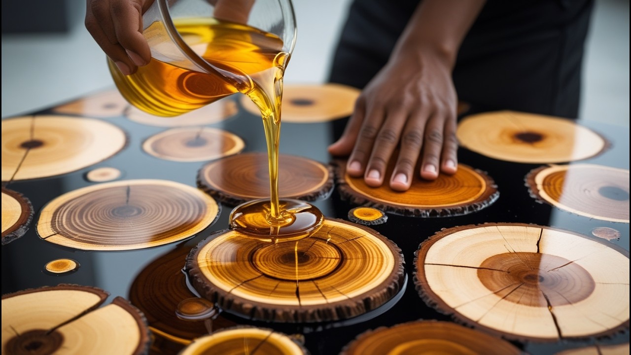 Transform Your Tabletop with A Little Epoxy - A Scrap Wood River Inside