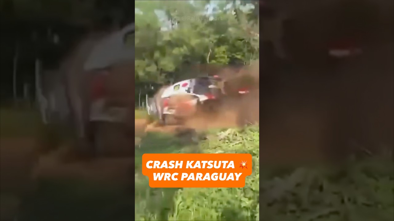 Katsuta crash SS1 WRC Rally Paraguay 💥