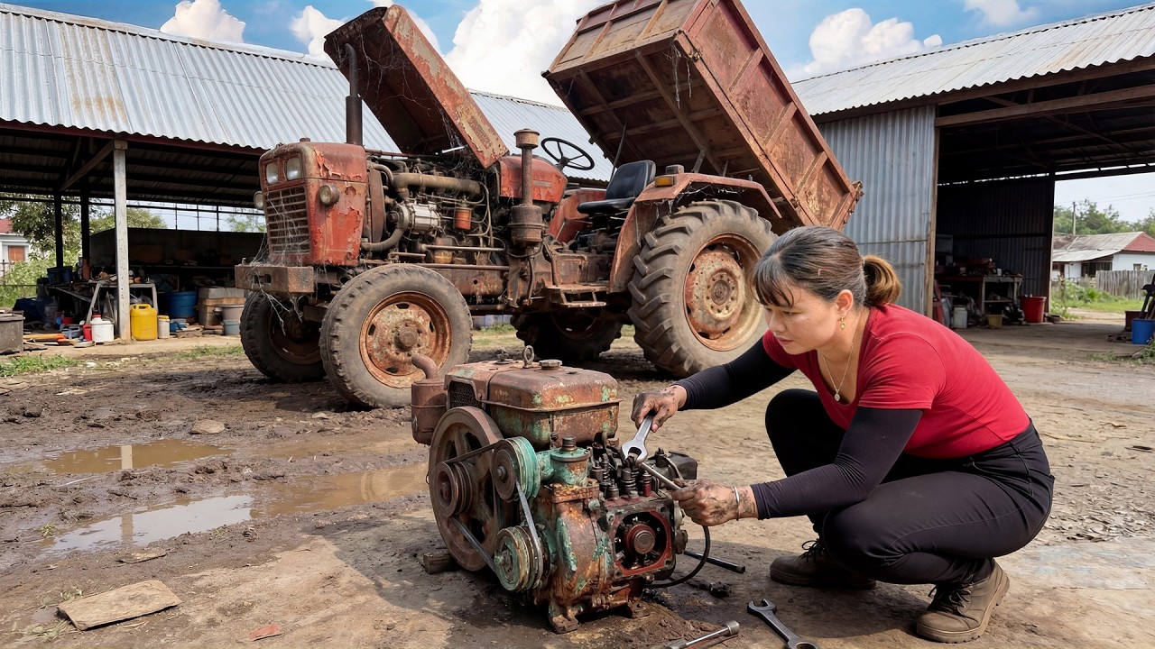 Genius Girl Restores a High Pressure Water Pump | Complete Repair and Maintenance