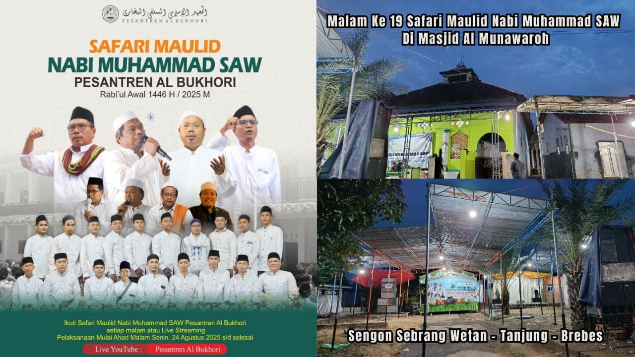 🔴Live Malam Ke 19 Safari Maulid Nabi Muhammad SAW | Di Masjid Al Munawaroh Sabrang Wetan Sengon.