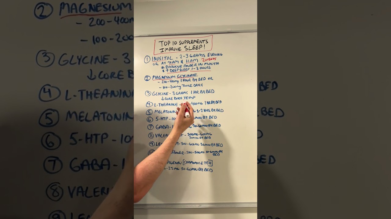 Top 10 Supplements to Improve Sleep!