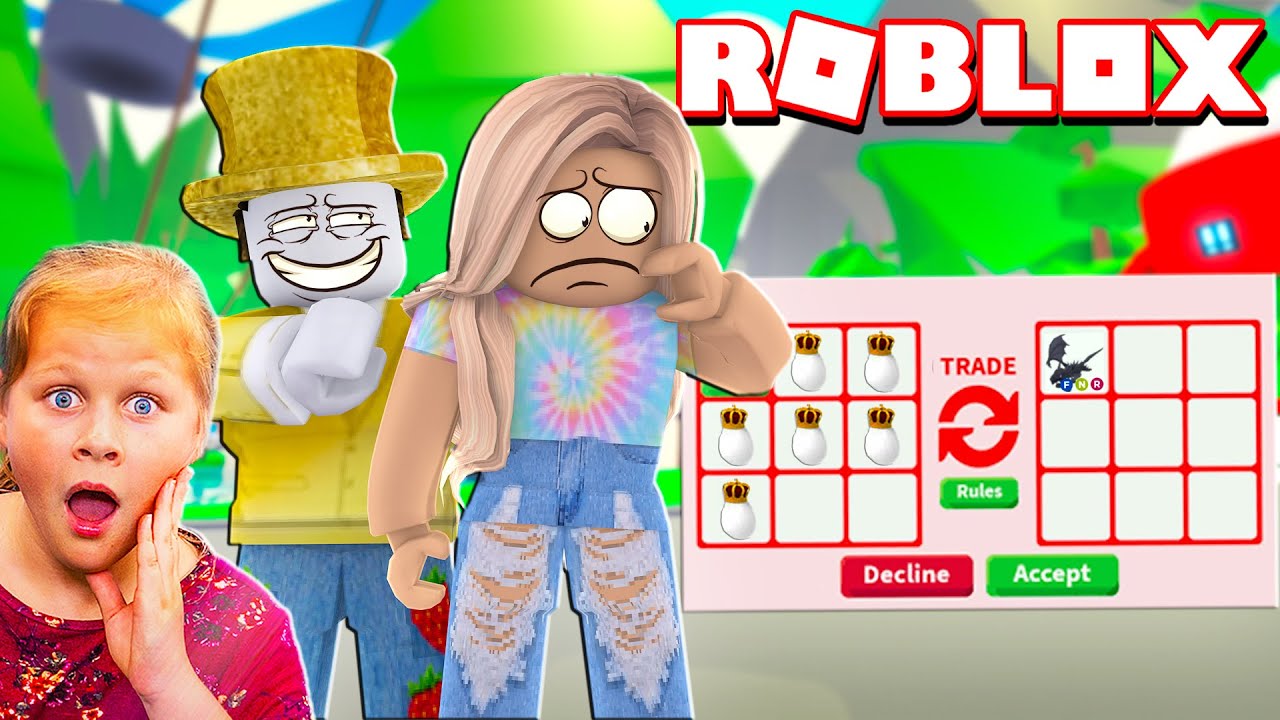 Assistant Roblox Adopt Me Trading FAIL with Royal Eggs @TheEngineeringFamily