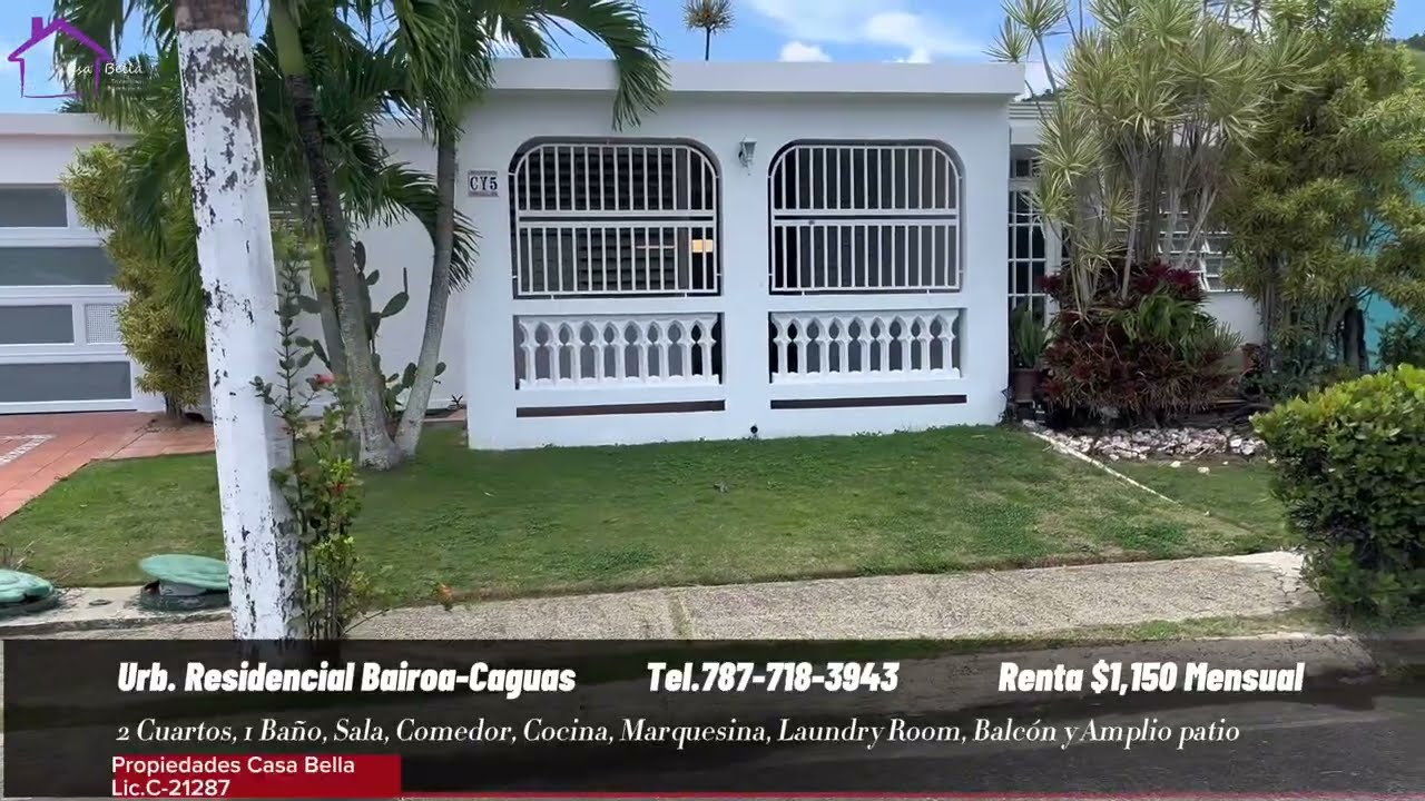 Se Renta Está Casa Bella en Urb. Residencial Bairoa-Caguas