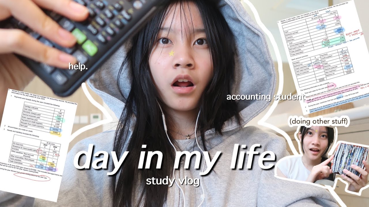 🖇️ PRODUCTIVE day in my life: student vlog, midterms, sleep deprived 