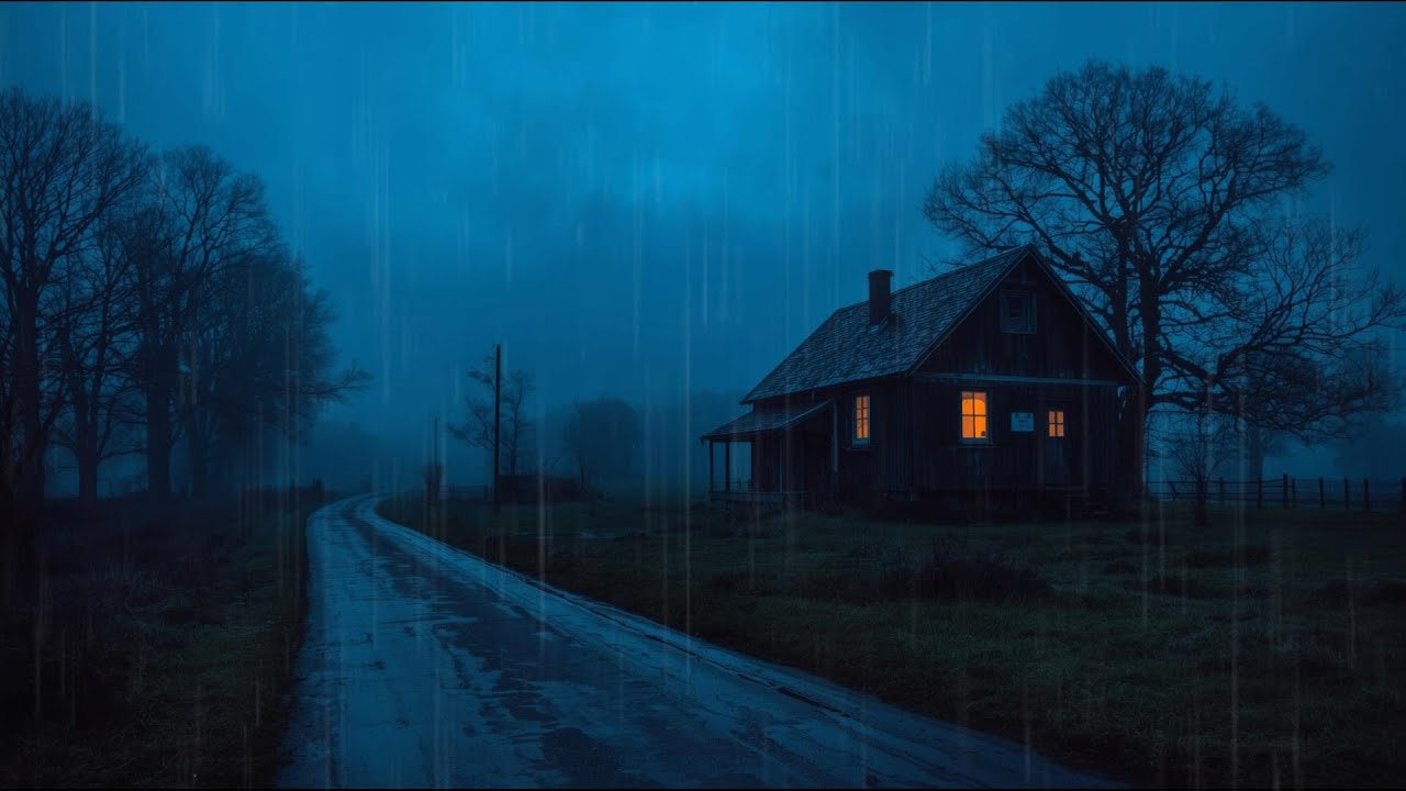 ASMR Rain Sounds for Deep Relaxation | Countryside Night for Anxiety & Deep Sleep