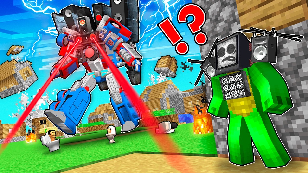 JJ SPEAKER MAN became TRANSFORMER in Minecraft (Maizen)