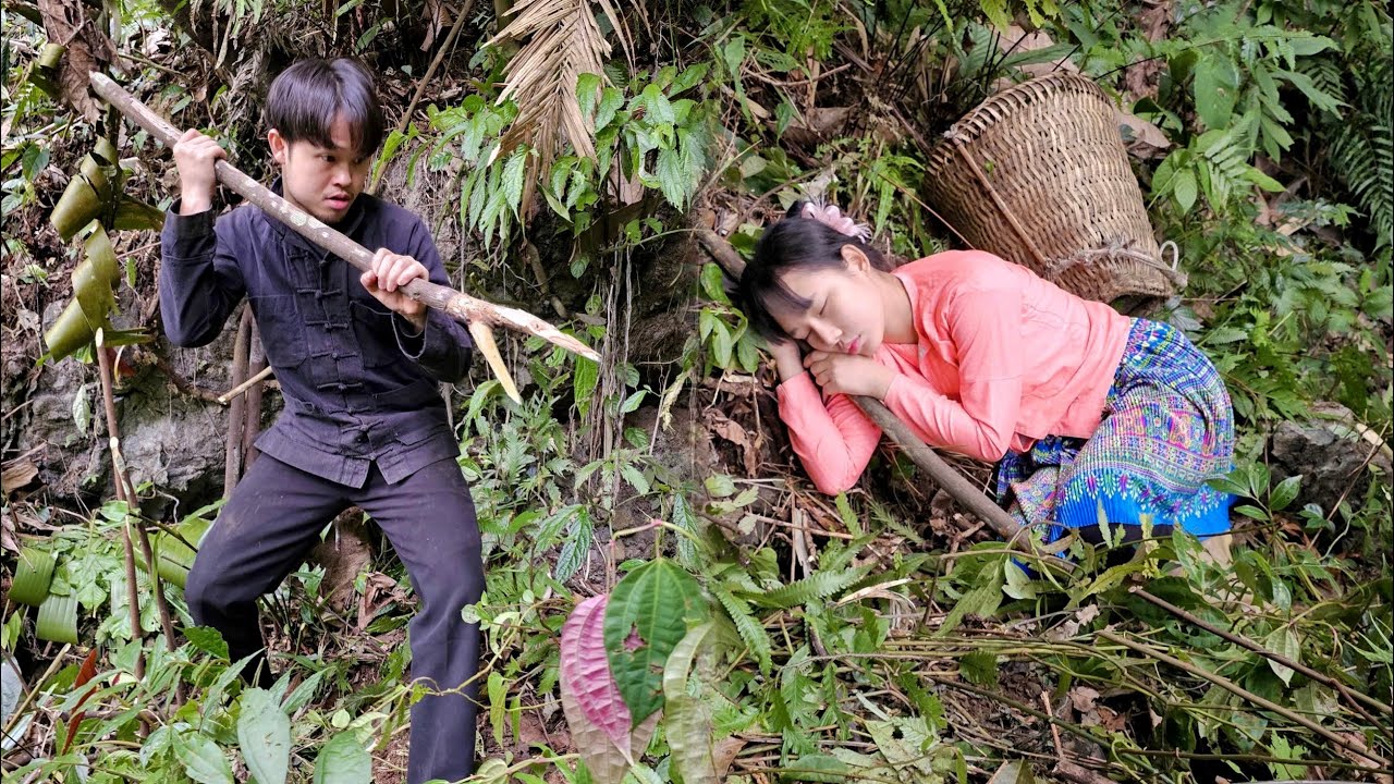 17 years old Mai survives by setting traps to catch wild animals, my crazy boyfriend | Daily Vlog