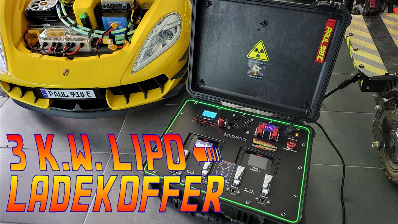 Supercar XXL 24 Volt Ladekoffer - LiPo Charger ISDT K4 x2 custom. Von 12 Watt auf 3000 Watt !