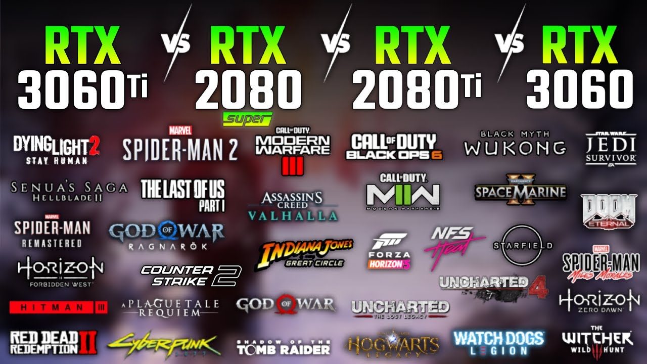 RTX 3060 Ti против RTX 2080 SUPER против RTX 2080 Ti против RTX 3060 в 2025 году | Тест в 33 игра...