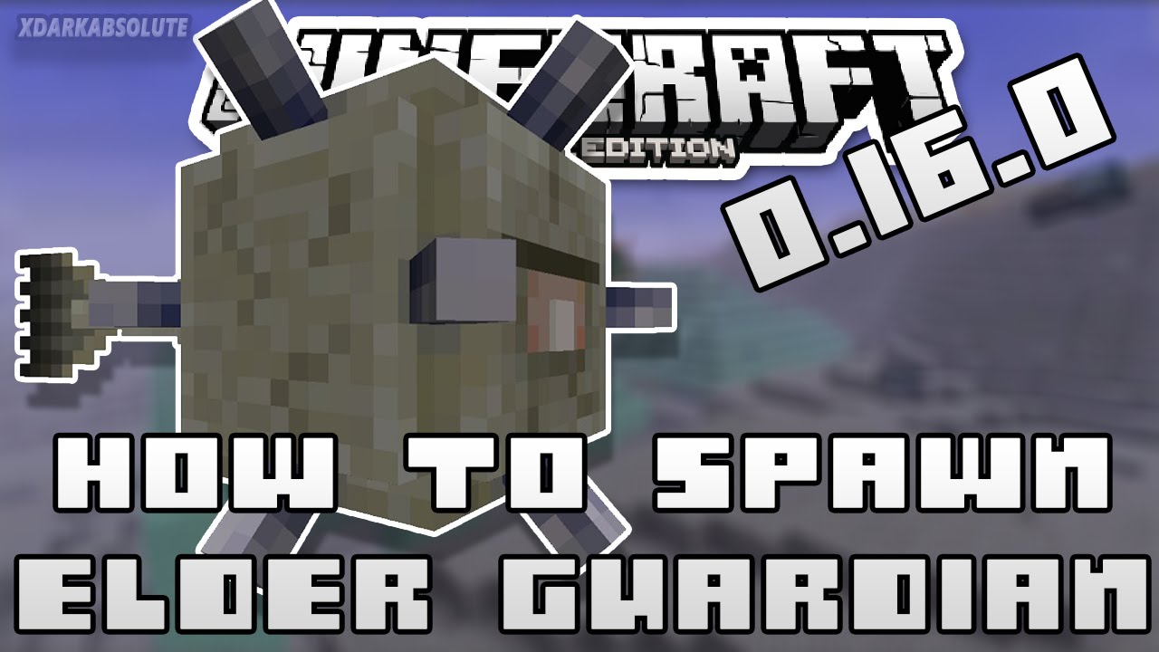 How To Spawn The Elder Guardian in Minecraft PE 0.16.0 (Pocket Edition)