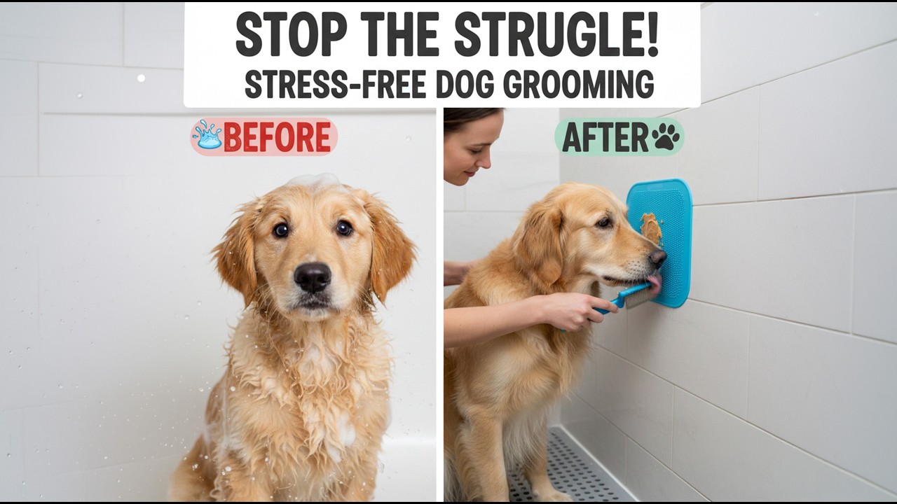how to keep dog calm while grooming