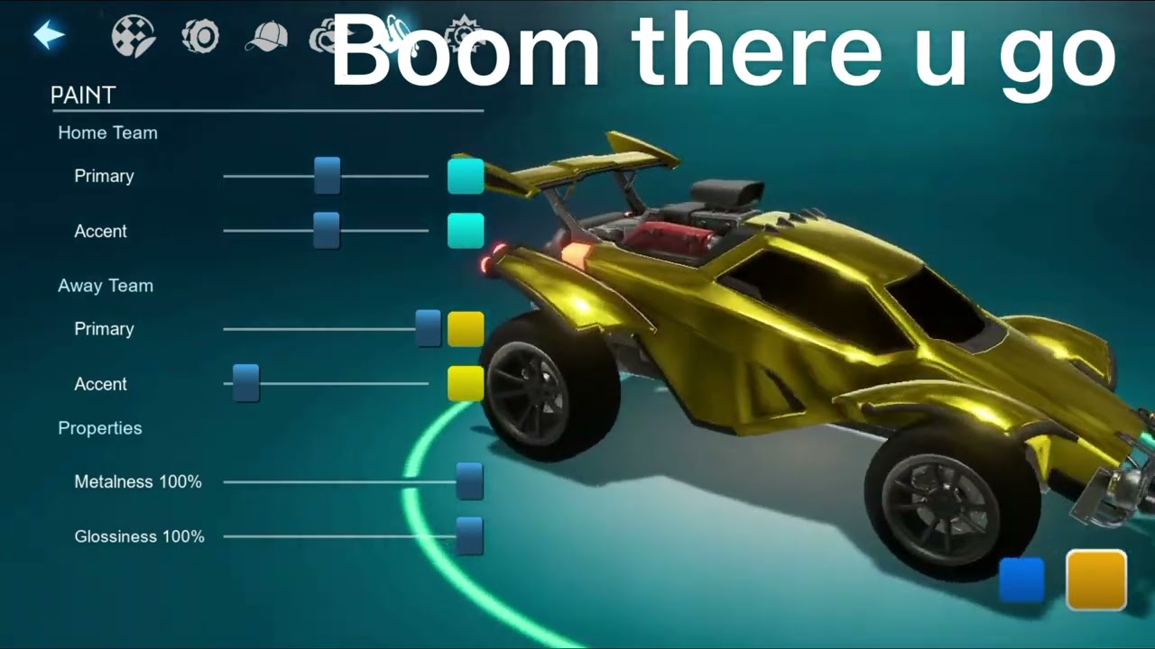 How to make an golden octane in rl sideswipe