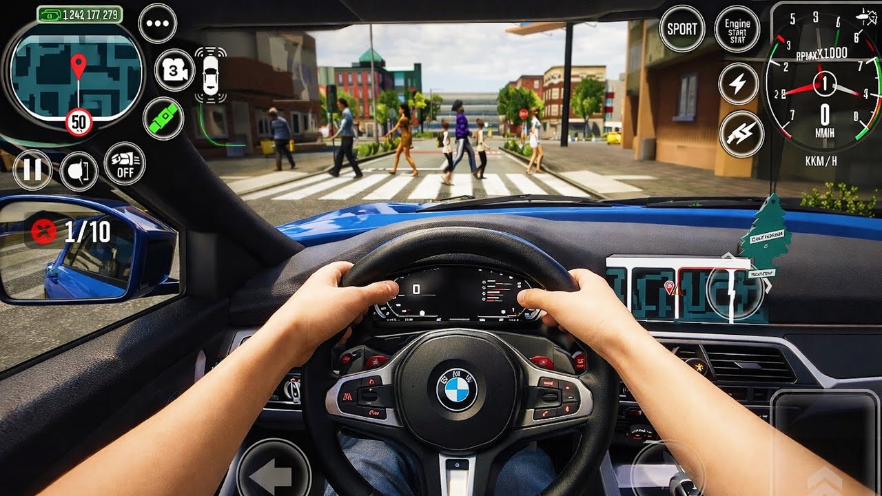 🚘Driving School Simulator Evo✅ A lot of pedestrians were crossing the road 🌇ULTRA  GRAPHICS